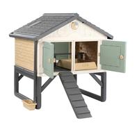 Smoby Life - Gallinero Fabricado en Jura - hasta 5 gallinas - 1 Huevo de imitación y 1 folleto Divertido - Fácil de Limpiar - Estructura de plástico - Material Reciclado - Fabricado en Francia