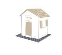 Smoby – Juego de 6 baldosas Smoby Life 45x45 cm – Efecto madera, reciclado, fabricado en Francia
