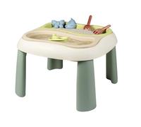 Smoby Life - Mesa de Arena y Agua - 2 bandejas extraíbles, Pala, rastrillo, barquito, moldes de Arena - Juguete para Exterior - Material Reciclado - A Partir de 18 Meses - Fabricado en Francia