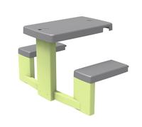 Smoby Life - Mesa de Picnic - Mesa de Picnic Infantil con Bancos - Apto para Neo Jura Lodge y Otras Casas de Juegos - Resistente a los Rayos UV y de plástico Reciclado - A Partir de 2 años