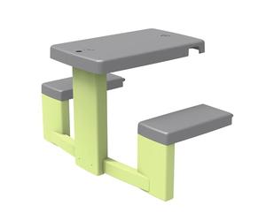 Smoby Life - Mesa de Picnic - 2 Bancos - Compatible con Varias Casas - Material Reciclado - A Partir de 2 años - Fabricado en Francia