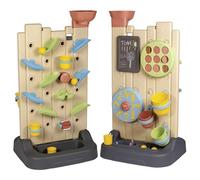 Smoby Life Muro de Actividades - Doble Cara con 6 Juegos y 29 Accesorios, 84% Material Reciclado y Protección UV, para Interior y Exterior, A Partir de 2 Años (7600840301)