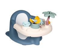 Smoby Little Asiento de baño - Bandeja de Actividades - Rueda de paletas, Vaso, aspersor de Palmera, ventosas Incluidas, Flor mágica, Pulpo - A Partir de 6 Meses - Fabricado en Francia