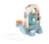 Smoby Little Tortuga con Circuito a Partir de 1 año - Juguete de Arrastre con Pista para rodar Bolas,Empujar y Tirar con Cuerda, Incluye 2 Bolas, 28cm Alto (7600140310)