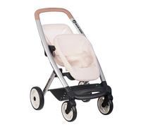 Smoby - Maxi-Cosi - Cochecito Gemelar Beige - Juguete de Imitación - Para 2 Muñecas de hasta 42 cm - Ruedas Silenciosas y Multidireccionales - A partir de 3 Años - Fabricado en España