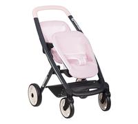 Smoby - Maxi-Cosi - Cochecito Gemelar Rosa - Juguete de Imitación - Para 2 Muñecas de hasta 42 cm - Ruedas Silenciosas y Multidireccionales - A partir de 3 Años - Fabricado en España