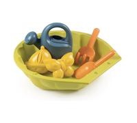 Smoby- Mini Arenero en Forma de Concha, Incluye Regadera, Rastrillo, Pala y Moldes, Dimensiones (LxAxA): 35 x 35 x 9 cm, A Partir de 18 Meses (7600850204)
