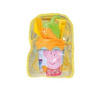 Smoby- Mochila de Playa con Cubo de Peppa Pig, Cubo Playero con Licencia de Peppa Pig y accesorios, A partir de 12 meses (7000040238)