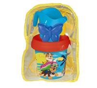 Smoby - Mochila con Cubo de Playa Patrulla Canina - Incluye Cubo, Pala, rastrillo, tamiz, regadera y Molde - Material Reciclado - para niños a Partir de 18 Meses - (7600862215)