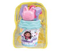 Smoby- Mochila de Playa con Cubo La Casa de Muñecas de Gabby y Accesorios- Mochila, Cubo, Regadera, Tamiz, Pala, Rastrillo, Molde, A Partir de 18 Meses (7000862180)