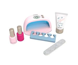 Smoby- My Beauty salón de manicura con lámpara UV, luz + Sonido sin Calor, Lima, Separador de Dedos, Falsos cosméticos, A Partir de 3 años (7600320149)