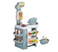Smoby - Nature & Fresh Market - Tienda de Juegos Infantil con Caja registradora, escáner, Luces y Sonidos - 35 Accesorios incluidos - para Mayores de 3 años - Fabricado en Francia