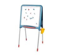 Smoby- Pizarra Doble Patas Metálicas, Lado Magnético y Lado para Tiza, hasta 80 Accesorios, Sólida y Robusta, Patas Antideslizantes, Niños Niñas A Partir 3 Años (7600410308)