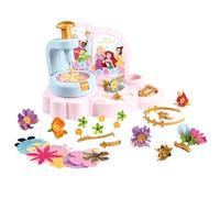 Smoby - Princesas Disney - Taller de joyería Floral - Kit Creativo Infantil - Creación de Flores y Joyas - Incluye Muchos Accesorios - A Partir de 3 años