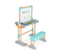 Smoby - Pupitre transformable de Madera Escritorio o Caballete, 80 Accesorios (Smoby 420301)