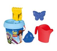 Smoby - Set de Cubo de Toy Story - Incluye regadera, Pala, Molde de Arena, colador y rastrillo - Material Reciclado - A Partir de los 18 Meses - Fabricado en Francia