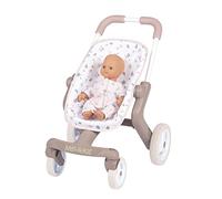 Smoby- Silla de Paseo Pop Baby Nurse, Estructura de Metal, para Muñecos de hasta 42cm, Adecuado a Partir de 18 Meses (7600251228)