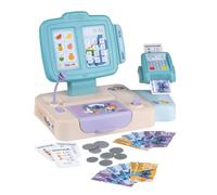 Smoby - Stitch - Caja registradora - Cajón portamonedas, lector de tarjetas, micrófono - Billetes, monedas, tarjeta bancaria, recibos - 26 accesorios - A partir de 3 años - Fabricado en Francia