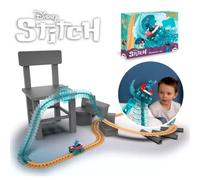 Smoby - Stitch - FleXtreme - Circuito de Coches de 4,40 Metros - 184 Pistas Flexibles y Modulares + 1 Vehículo Stitch con Efectos de Luz - Pilas Incluidas - A Partir de 4 Años