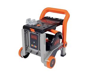 Smoby - Taller Portátil Infantil Black & Decker con Ruedas, 3 en 1, Taller, Trolley, Carretilla, 19 Accesorios, Caja de Herramientas, Juguete Niños Niñas 3 años (7600360219),Exclusivo en Amazon