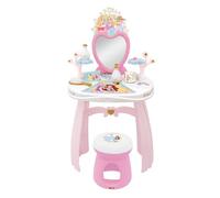 Smoby Tocador Princesas Disney con Taburete hasta 50 kg Espejo y 10 Accesorios incluidos Juguete Infantil para Juegos de imitación creativos (7600320251)