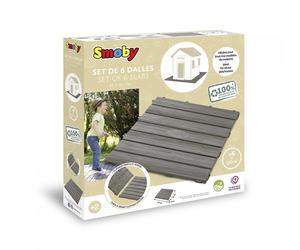 Smoby Toys 7600810907 - Exterior - Bodenplatten-Set Con Sistema de Clic, 6 Pieza