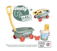 Smoby Toys 7600867034 Life - Carrito De Mano Con Conjunto De Cubetas - Nuevo