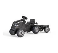 Smoby Tractor infantil Farmer XL con pedales, remolque y asiento ajustable Negro