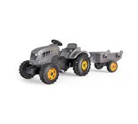 Smoby- Tractor Infantil con Pedales Stronger XXL, Muy Resistente, con Remolque, Volante con Bocina, Asiento Ajustable, A Partir de 3 Años (7600710202)