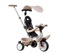 Smoby - Triciclo Baby Balade Beige - Convertible 3 en 1 - Asa para Padres - Freno de estacionamiento - Reposapiés - Parasol con protección UV - Desde 10 Meses