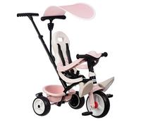 Smoby Triciclo Baby Balade Rosa Progresivo 3 en 1 - Freno, Asiento Ergonómico, Parasol Anti-UV, Ruedas EVA, para niños a Partir de 10 Meses (7600741404)
