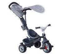 Smoby- Triciclo Baby Driver Confort Plus Gris, Evolutivo, Bastidor Metálico, con Barra de Empuje Parental, A Partir de 10 Meses
