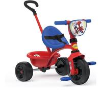 Smoby - Spidey - Triciclo Be Fun - Bicicleta Infantil Evolutiva - Barra Parental Ajustable y Desmontable - De 15 Meses a 4 Años - Fabricado en España