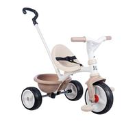 Smoby Triciclo Be Move Beige 2 en 1, Evolutivo con Barra de Control Parental, Cinturón, Bloqueo de Dirección, Rueda Libre y Neumáticos Silenciosos para Niños de 15 Meses a 3 Años (7600740338)