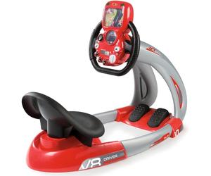 Smoby - V8 Driver - Simulador de conducción infantil - Piloto de carreras - Volante electrónico - Funciones de aceleración y marcha atrás - Sonidos y luces - A partir de 3 años - Fabricado en Francia