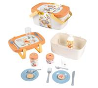 Smoby - Cesta de Picnic 2 en 1 de Winnie The Pooh - Se transforma en Mesa con 15 Accesorios - A Partir de 18 Meses - Fabricada en Francia