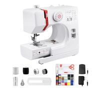 SMOCTAR Máquina de Coser Portátil, 17 Puntadas de Costura Maquina de Coser Infantil & Principiantes, Electric Sewing Machine, Multifunción, de Doble Velocidad, Con Pedal y kit de Costura