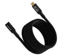 Smoizheff Cable de extensión USB C de larga distancia de 3 metros, 240 W PD y transferencia de datos de 20 Gbps, extensor trenzado de nailon 4K a 60 Hz para laptop, monitor, cine en casa