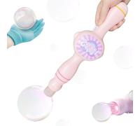 Smoke Bubble Machine,Colorful Fog Bubble Machine & Elastic Bubble Fog Wand,Interactive Elastic Bubbles, Fun Bubble Blowing Machine with Colorful Lighting, Summer Party Toy Gift (A)