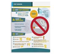 Smoke Free Lifestyle Benefits Educational Canvas Painting Poster for Health Office(Unframed,12x18inch(30x45cm))