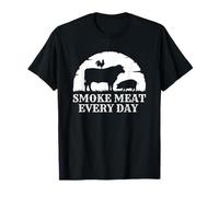 Smoke Meat Todos los días Temporada de Barbacoa Pitmasters & Foodies Camiseta
