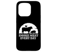 Smoke Meat Todos los días Temporada de Barbacoa Pitmasters & Foodies Carcasa para iPhone 15 Pro