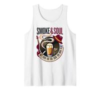 Smoke & Soul Fan Disco de Vinilo Jazz Music Lover Collector Camiseta sin Mangas