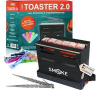 Smoke2u Tostadora 2.0 | 800W encendedor de carbón eléctrico horno de carbón con sistema de calefacción de tres lados incl. protección de rejilla, alicates, boquillas higiénicas, 6 minutos listo