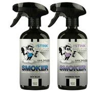 Smokers Elimina el Olor Spray Elimina completamente los Olores de Humo. Fórmula probada con tecnología OAM que elimina de forma segura los Olores para el bien. 1 Bambú Teca y 1 Sky Blue Aroma