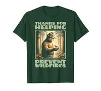 Smokey Bear & Baby Bird Forest Friend - Thanks For Helping Camiseta