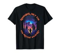 Smokey Bear Starry Night Scene Only You Can Prevent Wildfire Camiseta