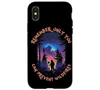 Smokey Bear Starry Night Scene Only You Can Prevent Wildfire Carcasa para iPhone X/XS