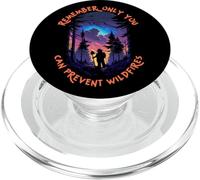 Smokey Bear Starry Night Scene Only You Can Prevent Wildfire PopSockets PopGrip para MagSafe