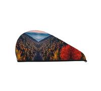 Smokey Mountain Cliff SamLng - Gorro de pelo seco de terciopelo coral, perfecto para el hogar, viajes, fiestas en la piscina, playas, baños y mucho más